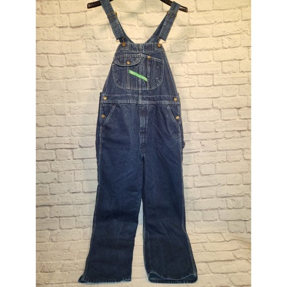 Key Jeans Key Imperial Bib Overalls Mens 36x3 Blue Denim Carpenter
